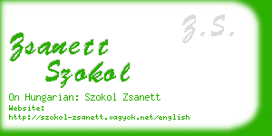 zsanett szokol business card